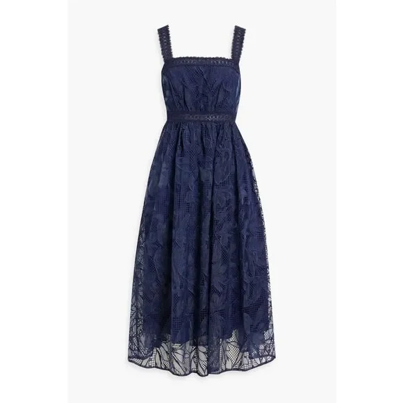 knee length dresses for ladies Corseted Lace Midi Dress 12 / Noir main image 0